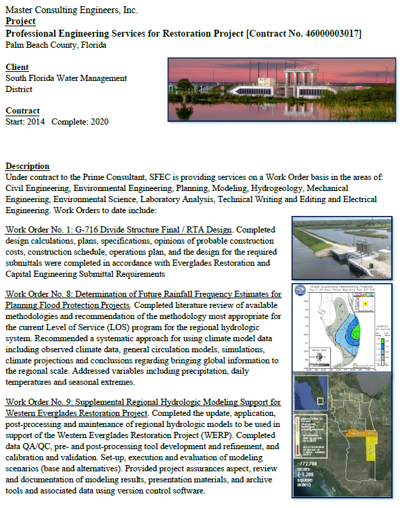 Master Consulting Engineers, inc. - Projects Page
